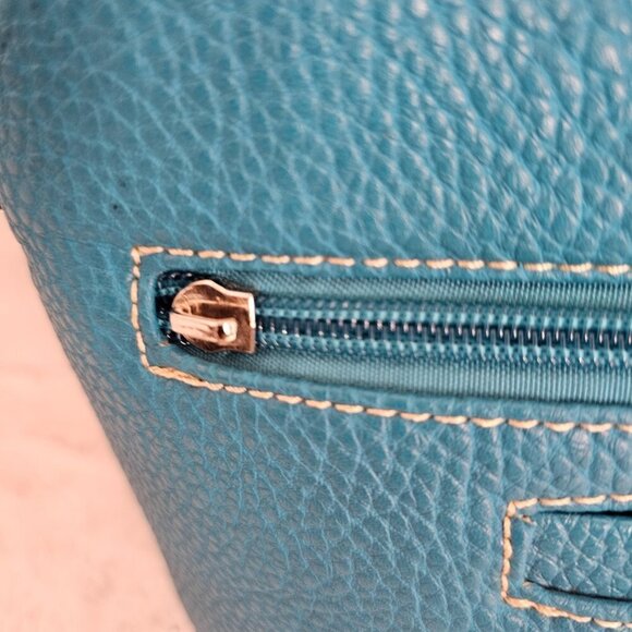 P&G Turquoise Faux Leather Western Bling Rhinestone Crossbody Bag - Picture 12 of 16